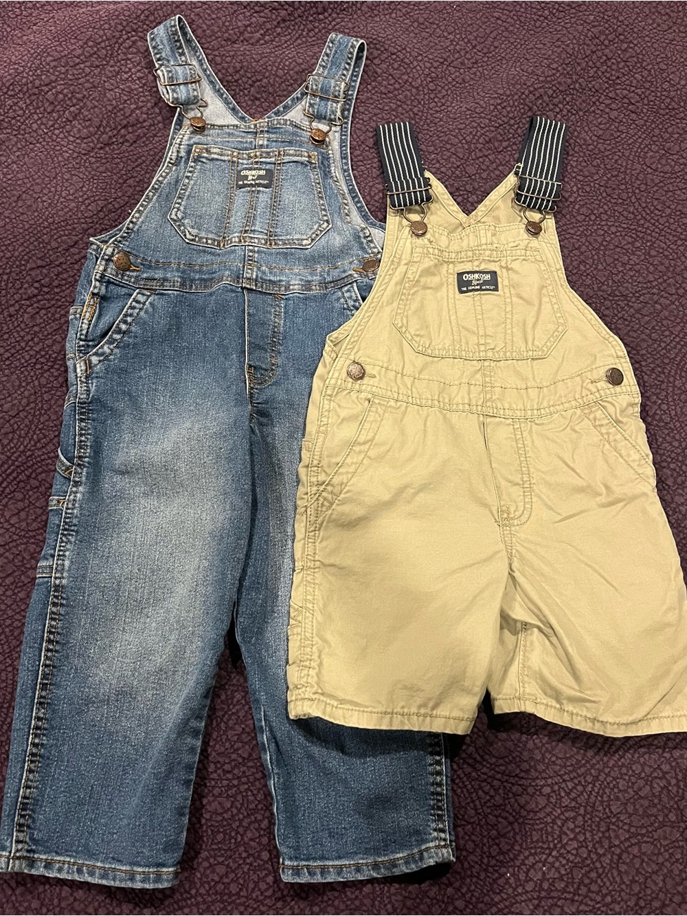 Two OshKosh B'gosh Overalls Bundle